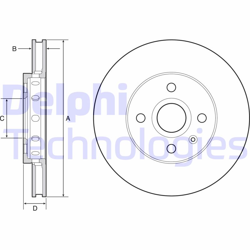 Remschijven Delphi Diesel BG4647C