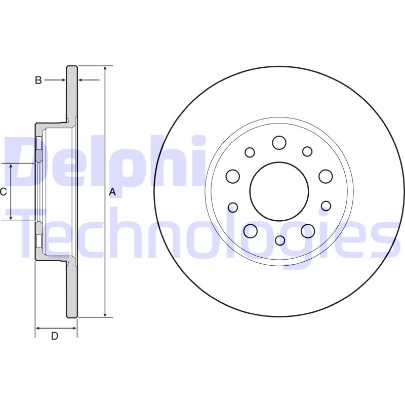 Remschijven Delphi Diesel BG4655C