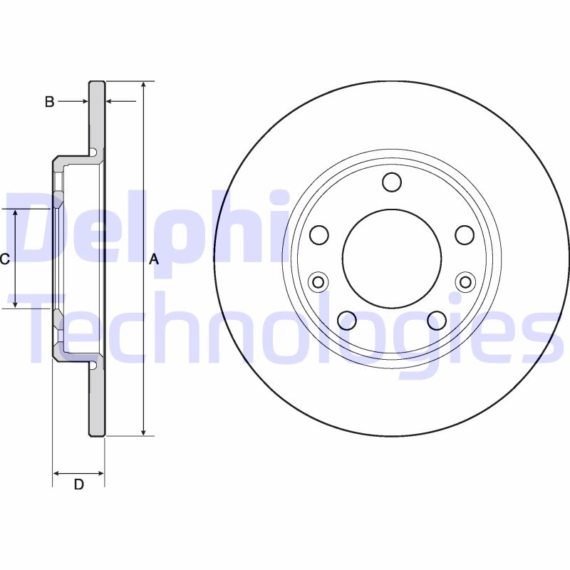 Remschijven Delphi Diesel BG4670C