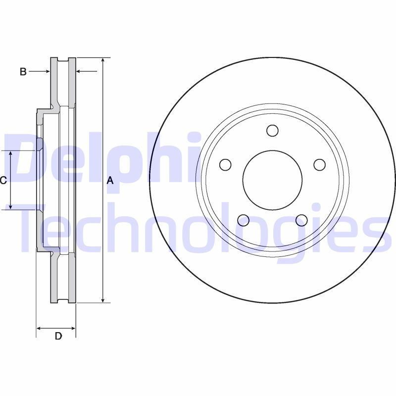 Remschijven Delphi Diesel BG4678C