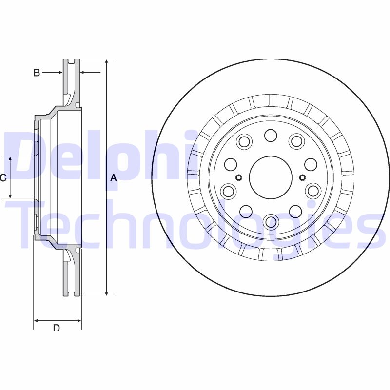 Remschijven Delphi Diesel BG4684C