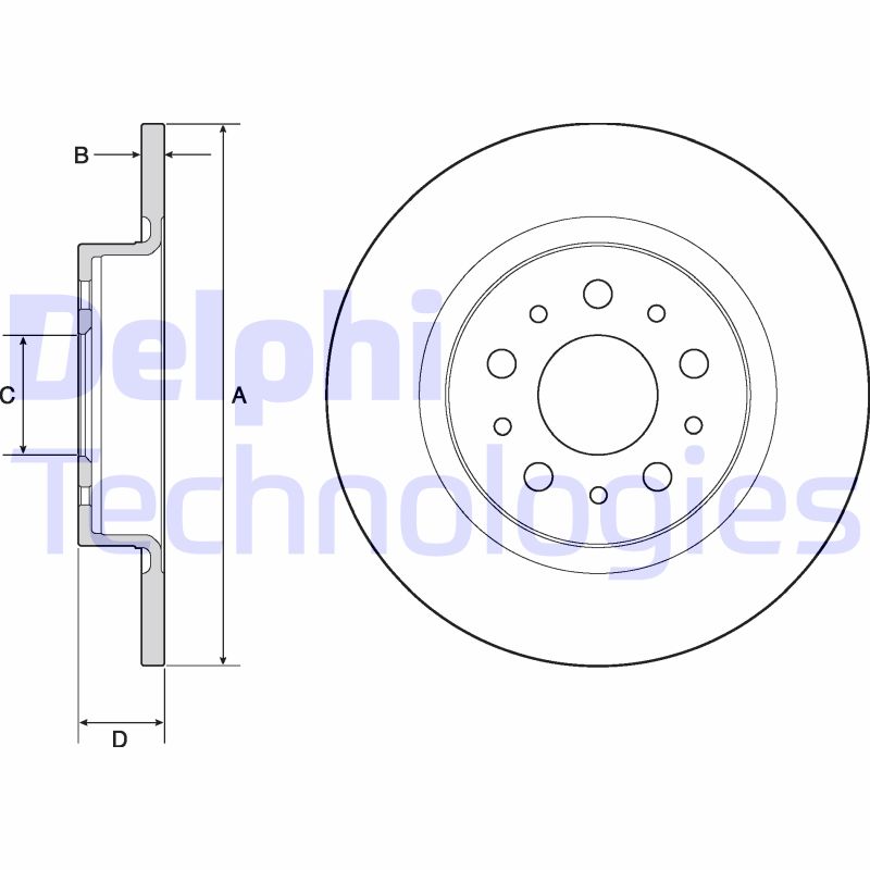 Remschijven Delphi Diesel BG4690C