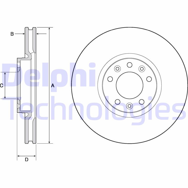 Remschijven Delphi Diesel BG4696C