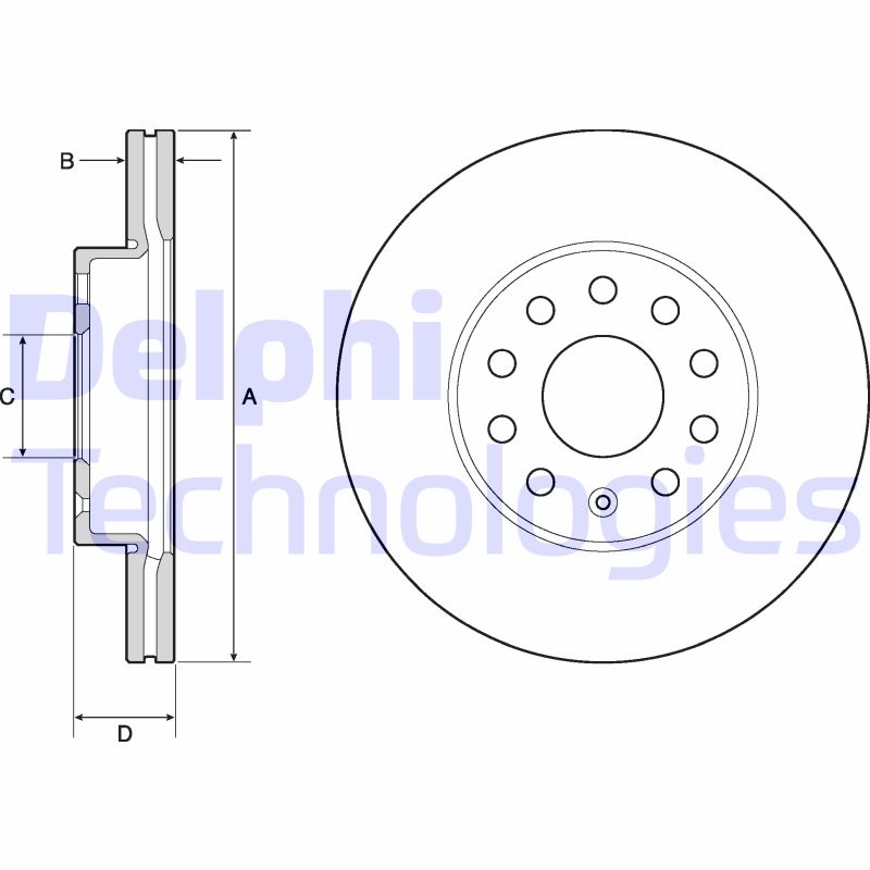 Remschijven Delphi Diesel BG4701C