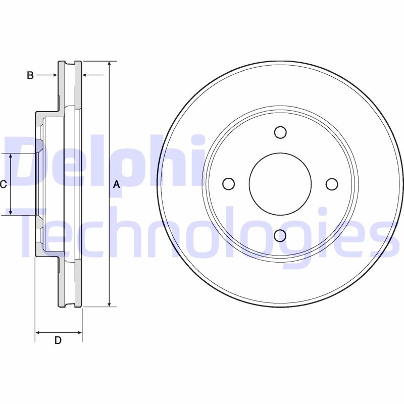 Remschijven Delphi Diesel BG4742C