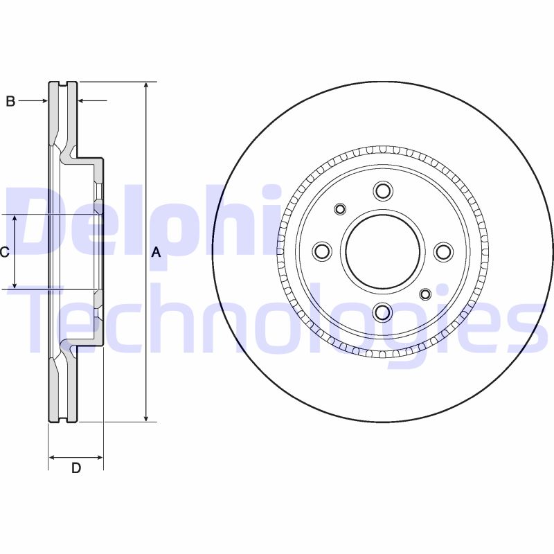 Remschijven Delphi Diesel BG4743C