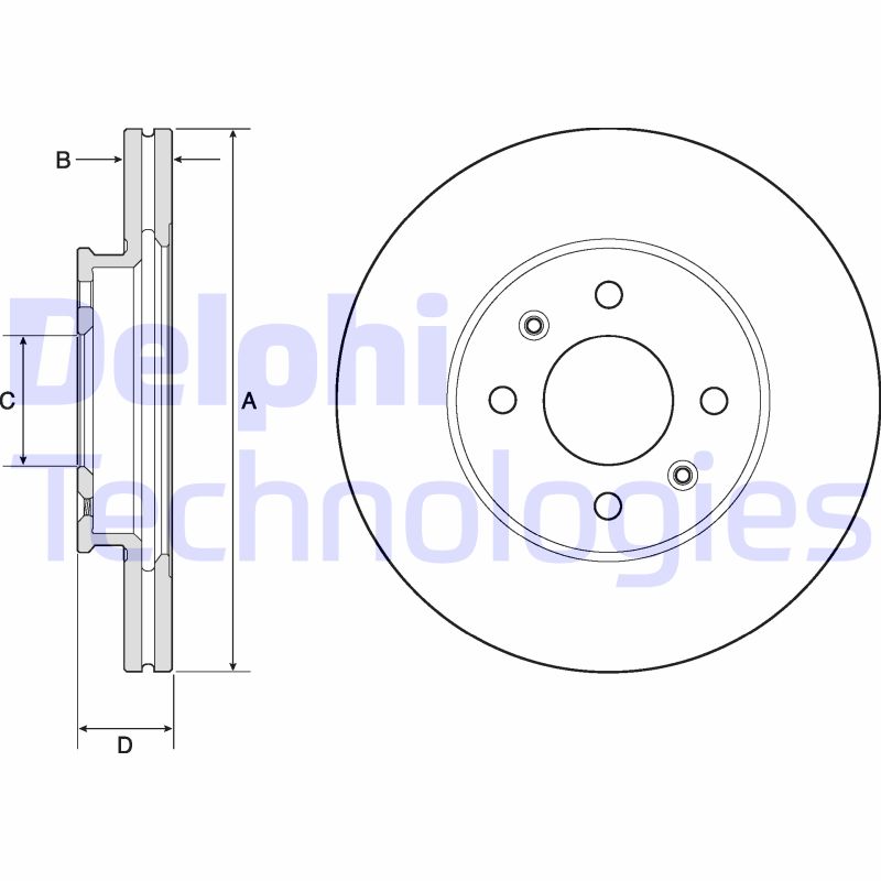 Remschijven Delphi Diesel BG4744C