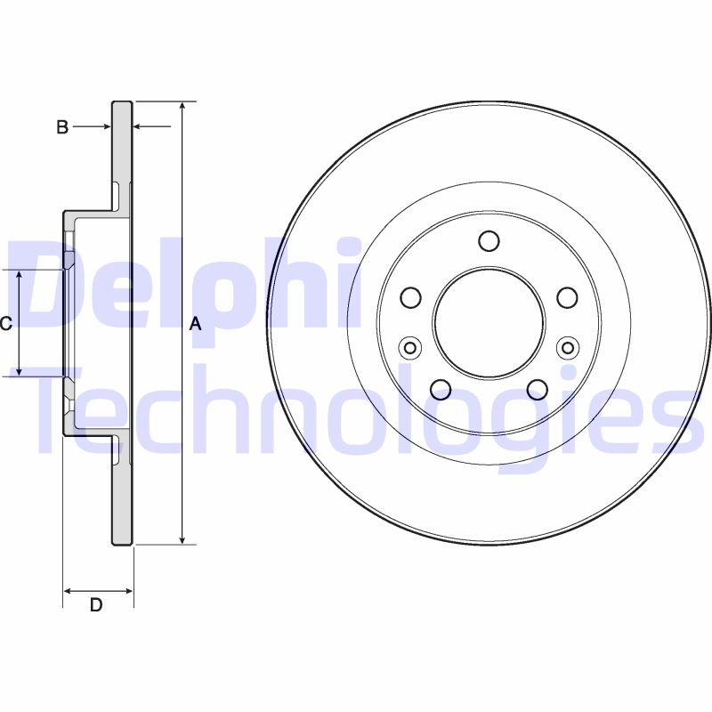 Remschijven Delphi Diesel BG4748C