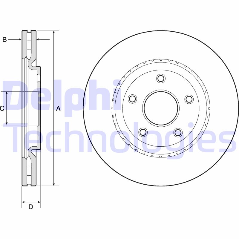 Remschijven Delphi Diesel BG4759C