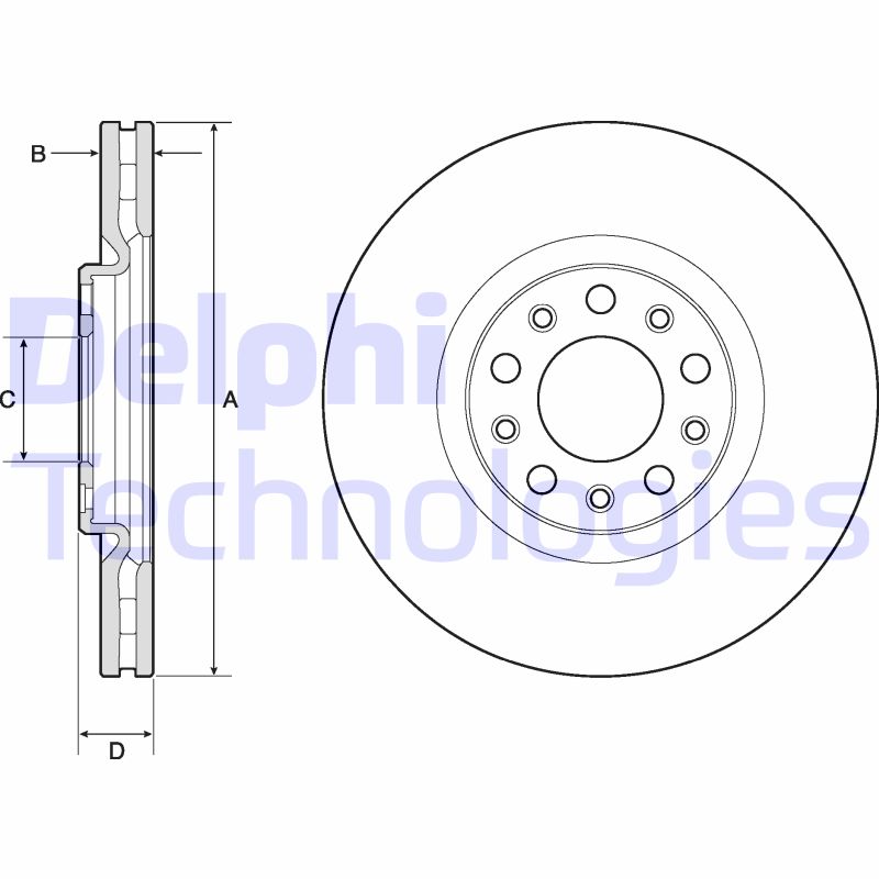 Remschijven Delphi Diesel BG4763C