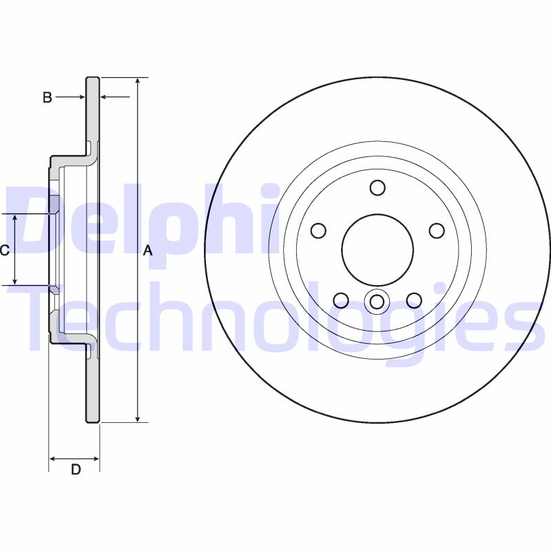 Remschijven Delphi Diesel BG4766C