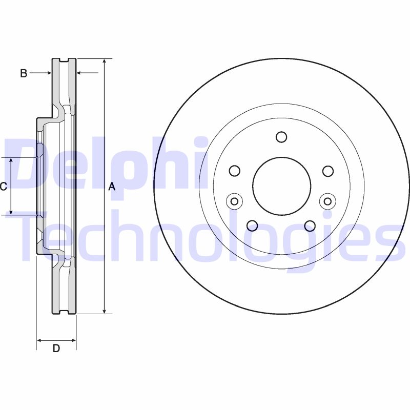 Remschijven Delphi Diesel BG4770C