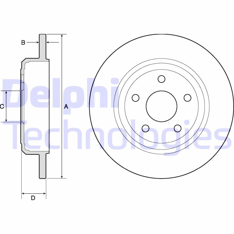 Remschijven Delphi Diesel BG4772C