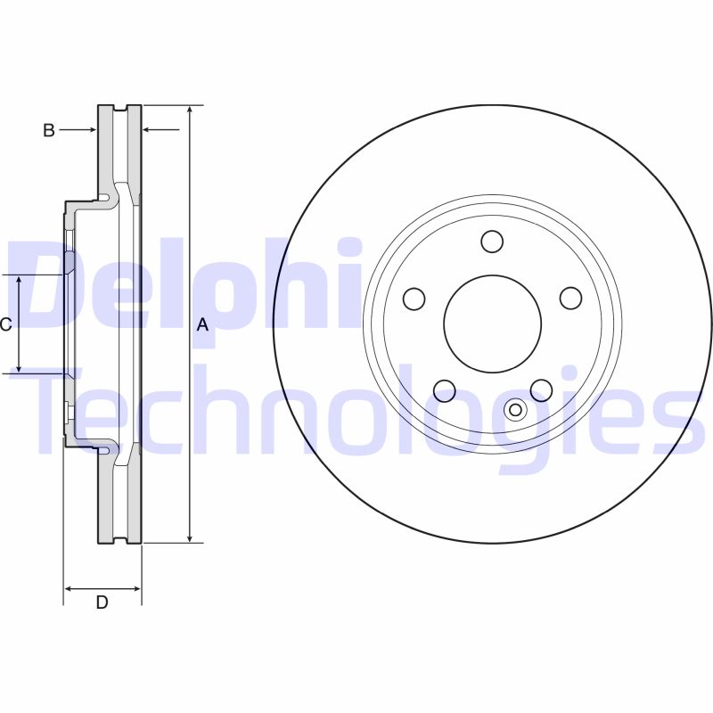 Remschijven Delphi Diesel BG4788C