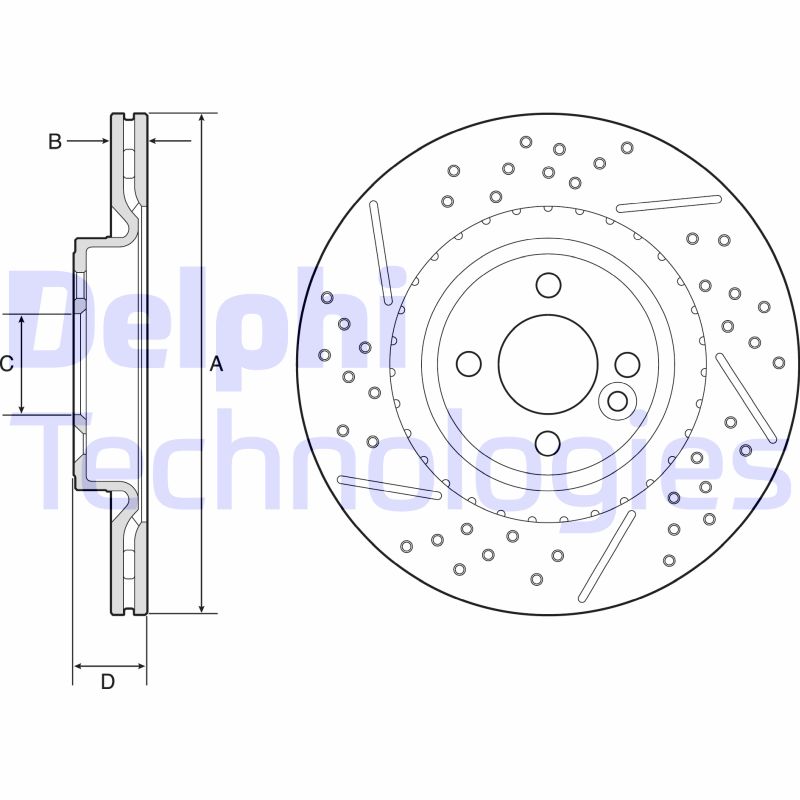 Remschijven Delphi Diesel BG4789C