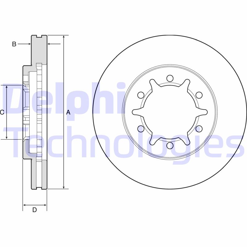 Remschijven Delphi Diesel BG4795C