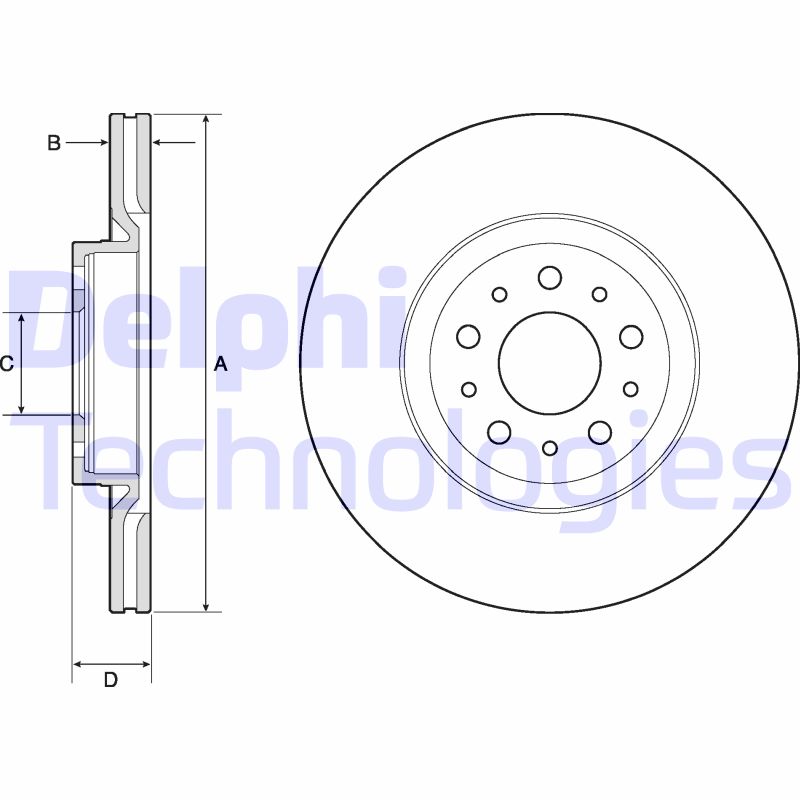 Remschijven Delphi Diesel BG4797C