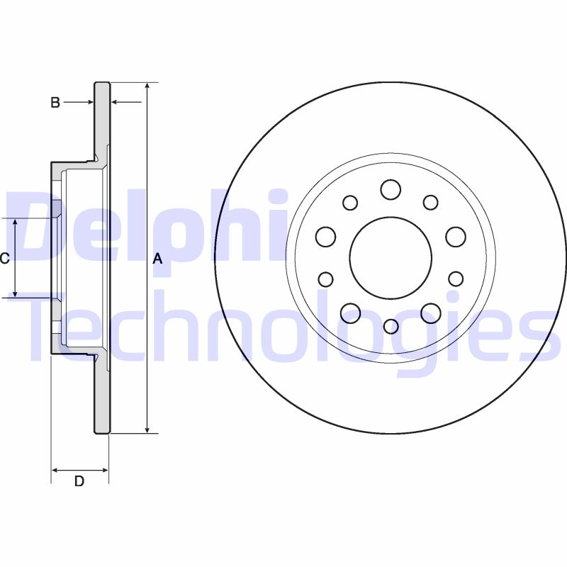 Remschijven Delphi Diesel BG4798C