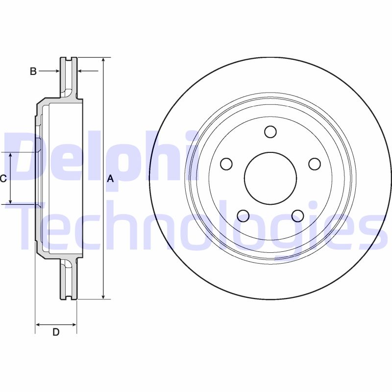 Remschijven Delphi Diesel BG4802C