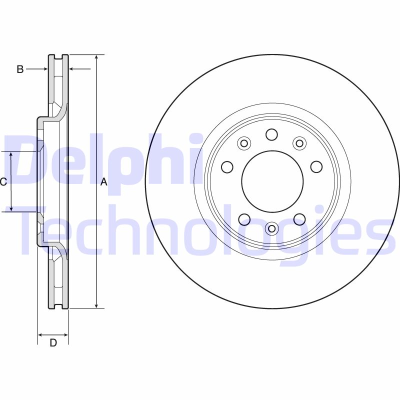 Remschijven Delphi Diesel BG4806C