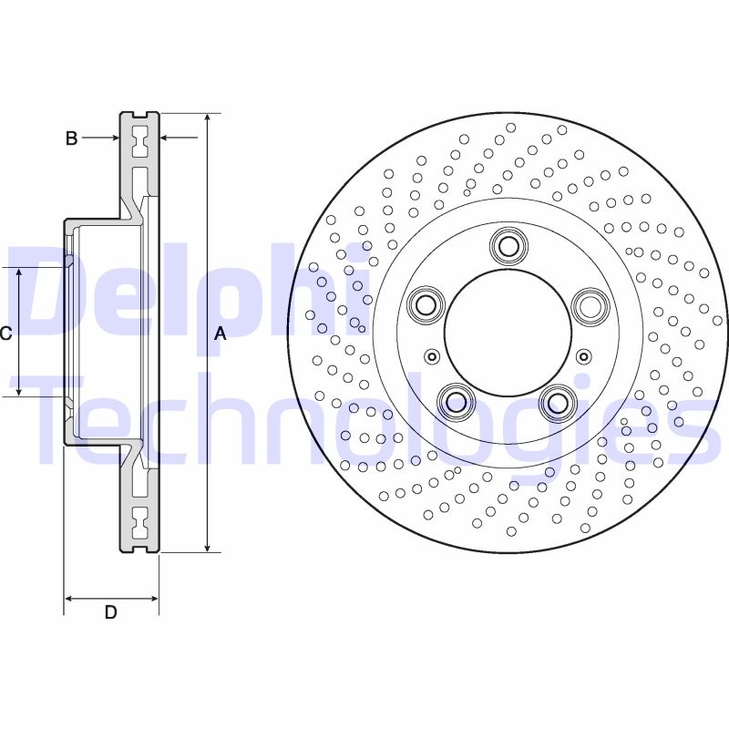 Remschijven Delphi Diesel BG4813C