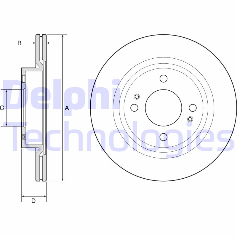 Remschijven Delphi Diesel BG4830C