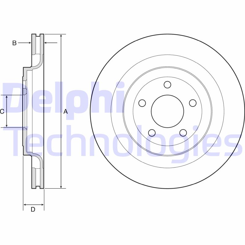 Remschijven Delphi Diesel BG4832C