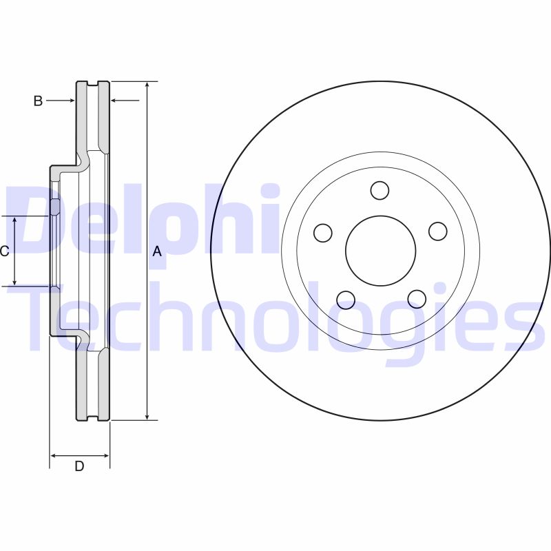 Remschijven Delphi Diesel BG4918C