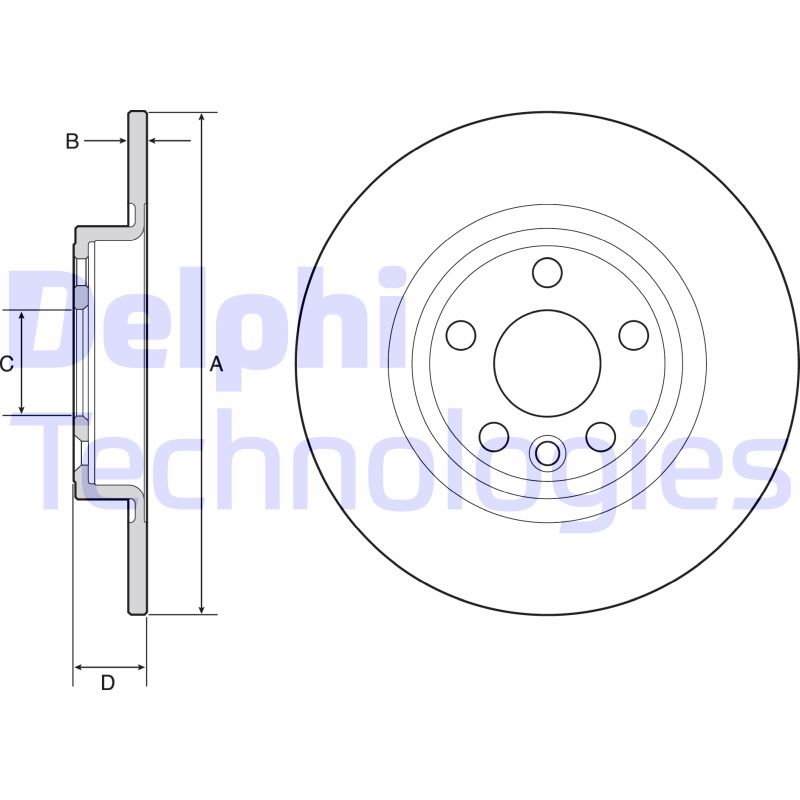 Remschijven Delphi Diesel BG4930C