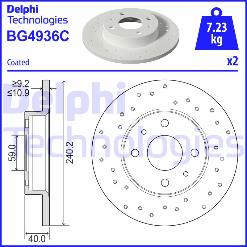 Remschijven Delphi Diesel BG4936C