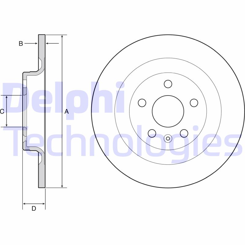 Remschijven Delphi Diesel BG4950C