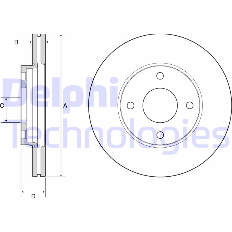 Remschijven Delphi Diesel BG4953C