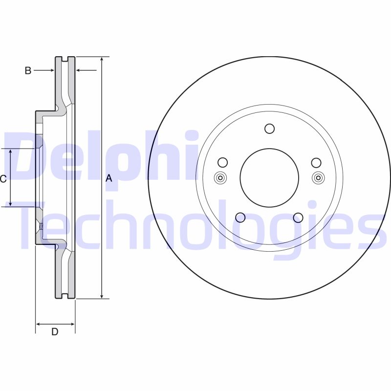 Remschijven Delphi Diesel BG4955C