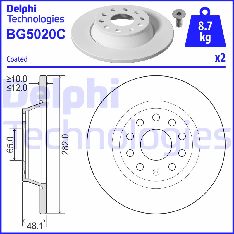 Remschijven Delphi Diesel BG5020C