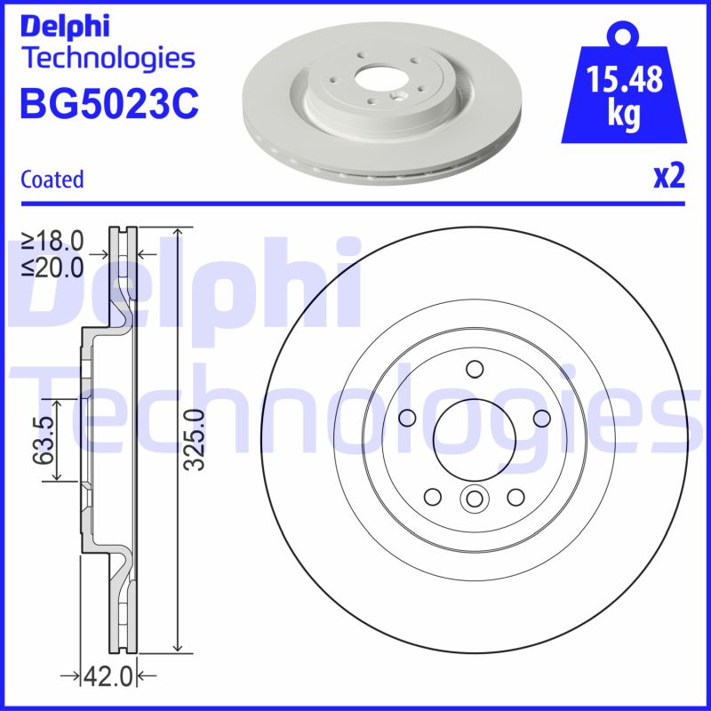 Remschijven Delphi Diesel BG5023C