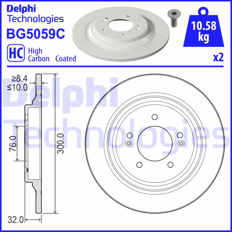 Remschijven Delphi Diesel BG5059C