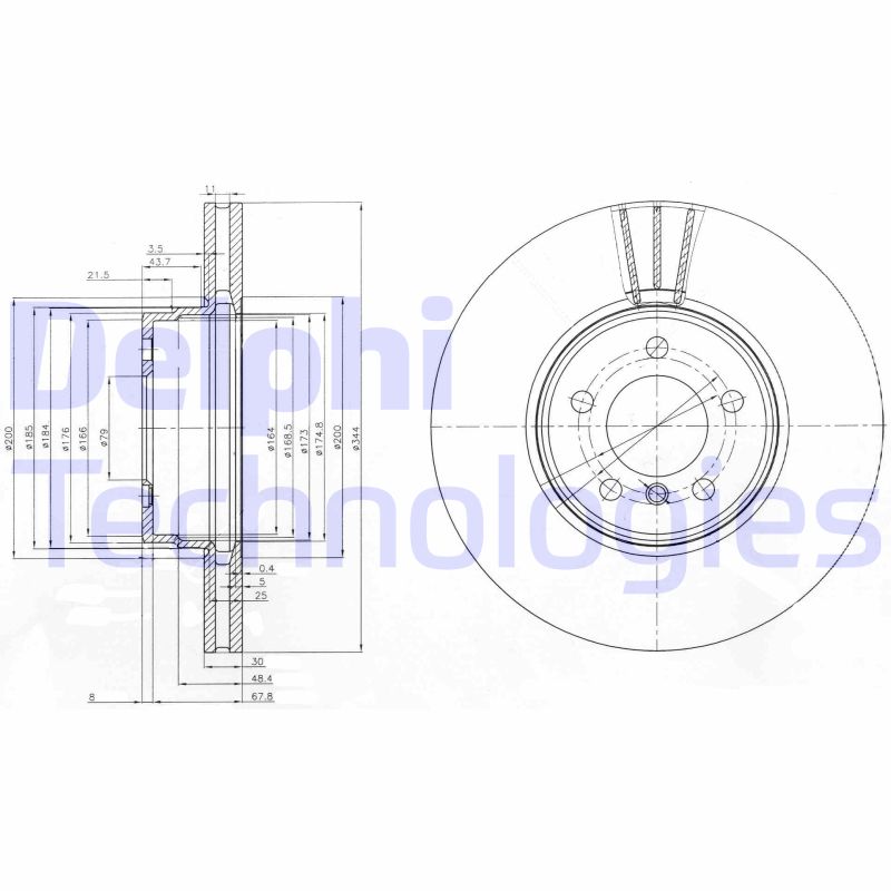 Remschijven Delphi Diesel BG9008