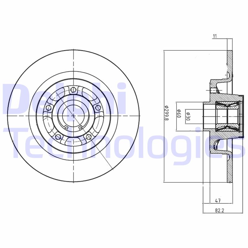 Remschijven Delphi Diesel BG9023RS