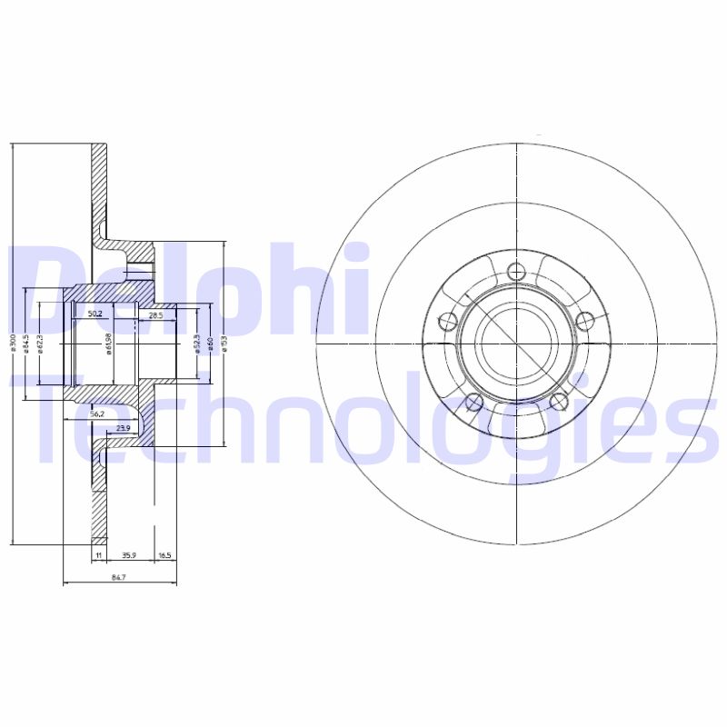 Remschijven Delphi Diesel BG9024RS