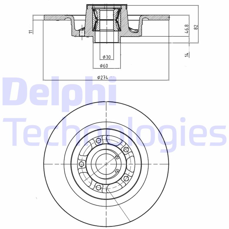 Remschijven Delphi Diesel BG9026RSC