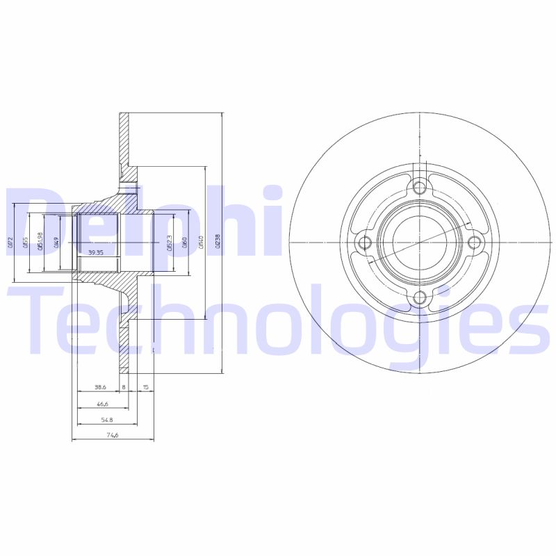Remschijven Delphi Diesel BG9033RSC