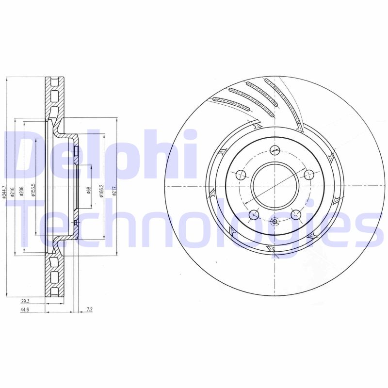 Remschijven Delphi Diesel BG9052