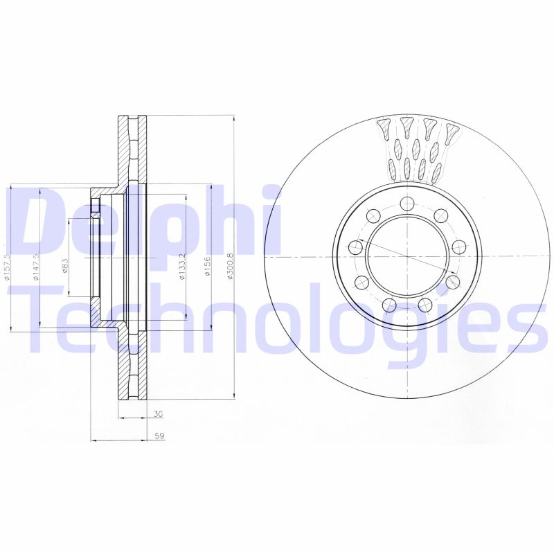 Remschijven Delphi Diesel BG9062