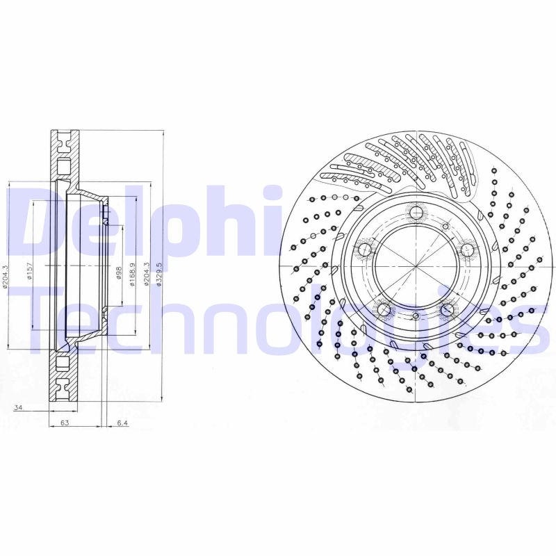 Remschijven Delphi Diesel BG9094C