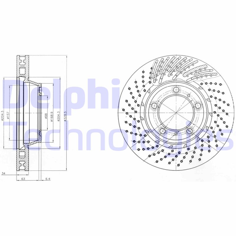 Remschijven Delphi Diesel BG9095C