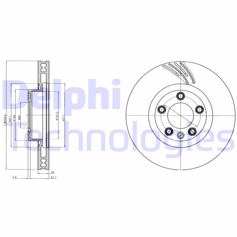 Remschijven Delphi Diesel BG9101