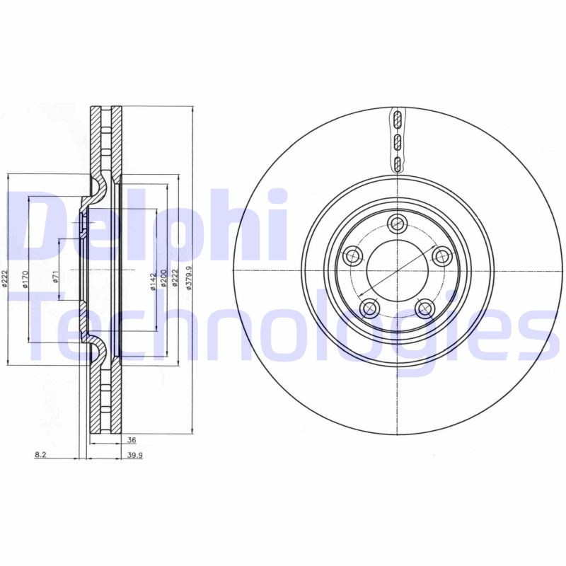 Remschijven Delphi Diesel BG9102C