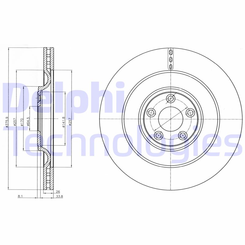 Remschijven Delphi Diesel BG9103C