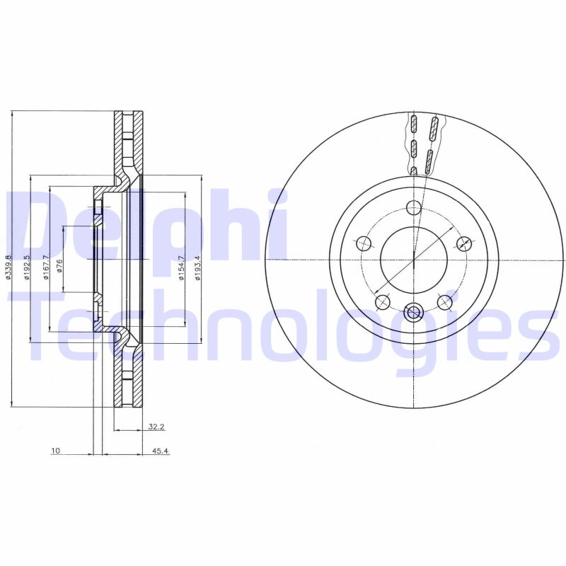 Remschijven Delphi Diesel BG9106