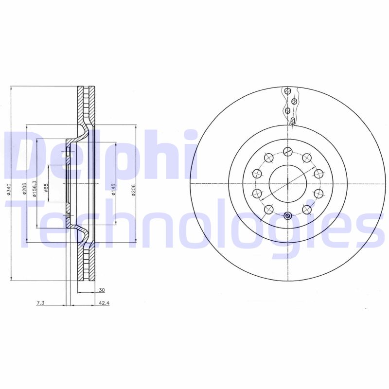 Remschijven Delphi Diesel BG9109C